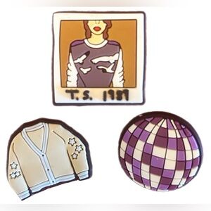 3pc Taylor Swift “1989” Croc Snaps